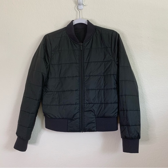 Lululemon womens black non stop full zip reversible bomber jacket 6 - Picture 3 of 14